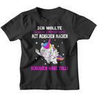 Was Mit Menschen Machen Unicorn Saying Kinder Tshirt