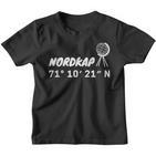 Nordkap Coordinates Kinder Tshirt