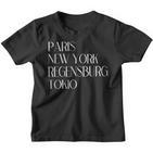 Paris New York Regensburg Tokyo Regensburger Ober-Pfalz Kinder Tshirt
