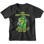 I Are Programmer T-Rex Dinosaur Nerd Dino Programmer Kinder Tshirt