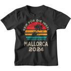 Reif Für Der Island Mallorca 2024 Palm Trees Sunset Outfit Kinder Tshirt