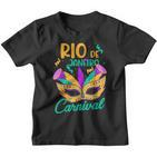 Rio De Janeiro Carnival Brazil Mask Brazil Souvenir Kinder Tshirt