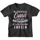 Stolze Oma Von Vier Wahnsinnig Fantastischen Enkeln 4 Grandchildren Kinder Tshirt