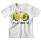 Avocado You Complete Me Vegan Partner Look Avocado Kinder Tshirt