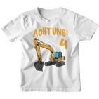 Children's Digger Birthday 'Ich Bin 4 Jahre Bausite' Kinder Tshirt