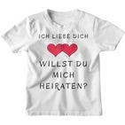 Ich Liebe Dich Willst Du Mich Marrieat Kinder Tshirt