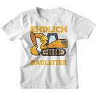 Kinder Endlich 2 Jetzt Bin Ich Der Bauleiter 2Nd Birthday Party Kinder Tshirt