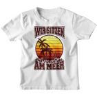 Surfer Beach Seaintage Surf Fernweh Kinder Tshirt