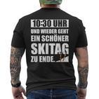 1030 Ahr Skiabenteuer Kurzärmliges Herren-T-Kurzärmliges Herren-T-Shirt, Abschluss eines Schönen Skitags