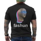 3D Modell Kopf Grafik Kurzärmliges Herren-T-Kurzärmliges Herren-T-Shirt in Schwarz, Modernes Design Tee