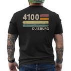 4100 Duisburg Retro Postcodes Old Postcode Vintage T-Shirt mit Rückendruck