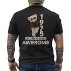 49 Geburtstag Herren Damen 1975 Original Awesome Teddybär T-Shirt mit Rückendruck