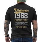 55 Jahre Oldtimer 1968 Vintage 55Th Birthday Black T-Shirt mit Rückendruck