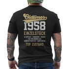 64 Jahre Oldtimer 1958 Vintage 64Th Birthday T-Shirt mit Rückendruck