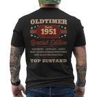 73 Geburtstag Geschenk Mann Oldtimer Jahrgang 1951 T-Shirt mit Rückendruck