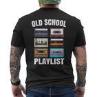 80Er 90Er Mixtape Playlist Kassette Oldschool T-Shirt mit Rückendruck