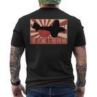 A6m Zero Japanische Ww2 Kampfflugzeug Japan Flagge T-Shirt mit Rückendruck