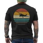 Aeroplane Aviator Retro Vintage Pilot T-Shirt mit Rückendruck