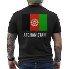 Afghanistan Afghan Flag T-Shirt mit Rückendruck