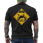 Africa Twin Crossing Kurzärmliges Herren-T-Kurzärmliges Herren-T-Shirt für Motorradfans, Schwarzes Design