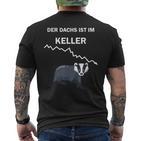 Aktien Börse Dachs Im Keller Lustig Geschenk Birthday T-Shirt mit Rückendruck