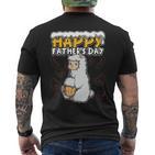 Alles Gute Zumatertag Ich Liebe Meinen Papa Lama T-Shirt mit Rückendruck