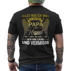 Alles Was Ich Will Ist Dass Mein Papa Im Himmel Weiß T-Shirt mit Rückendruck