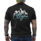 Allgäu Berge Wandern Klettern T-Shirt mit Rückendruck