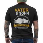 Angler Papa Fischer Father And Son Fishing T-Shirt mit Rückendruck