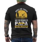 Angler Papa Wie Ein Normaler Papa Nuriel Cooler Fischer T-Shirt mit Rückendruck