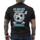 Aus Dem Weg Ich Muss Zum Football T-Shirt mit Rückendruck