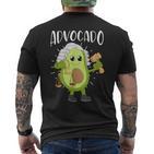 Avocado Jura Student Advocado Jurist S T-Shirt mit Rückendruck