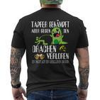 With Bapfer Fighter Dragon Poltern Stag Night Black S T-Shirt mit Rückendruck