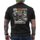 Bärtigerpapa Bartollbart Bär Tigerater Bärtigermann Papa T-Shirt mit Rückendruck