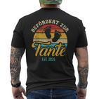 Befördert Zur Tante 2024 Vintage Ret T-Shirt mit Rückendruck