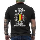 Belgien Flagge Darts Spieler Trikot Dart T-Shirt mit Rückendruck