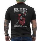 Beruflich Was Mit Menschen Machen Slogan T-Shirt mit Rückendruck