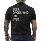 Best Dachshund Dad Ever Teckel Dachshund Papa T-Shirt mit Rückendruck