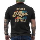 Bester Papa Der Welt Retrointage Saying Father's Day T-Shirt mit Rückendruck