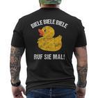 Biele Biele Biele Ruf Sie Mal Lüstige Ente Black T-Shirt mit Rückendruck