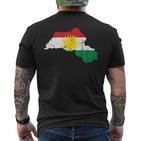 Her Biji Kurdistan Kurden With Kurdistan Flag T-Shirt mit Rückendruck