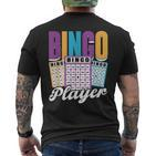 Bingo Spieler Humor Liebhaber Spiel Bingo T-Shirt mit Rückendruck
