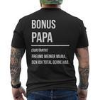 Bonuspapa Bonus Papa Step Dad S T-Shirt mit Rückendruck