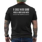 A Bou Mou Dou 100 Oberpfalz Oberpfälzer Dialect T-Shirt mit Rückendruck