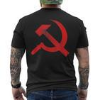 Cccp Ussr Hammer Sickle Flag Soviet Communism T-Shirt mit Rückendruck