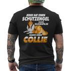 Collie Long Hair Guardian Angel Dog T-Shirt mit Rückendruck
