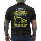 Cool Digger Driver Leg Dich Nie Mit Einem Ein Ein Digger Driver An T-Shirt mit Rückendruck