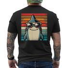 Cooler Retro Hai In Sonnenbrille 70Er 80Er 90Er Lustiger Hai T-Shirt mit Rückendruck