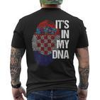 Croatia Croatia Flag Dna T-Shirt mit Rückendruck