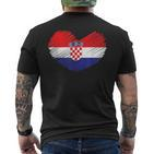 Croatia Flag Hrvatska Land Croate Croatia T-Shirt mit Rückendruck